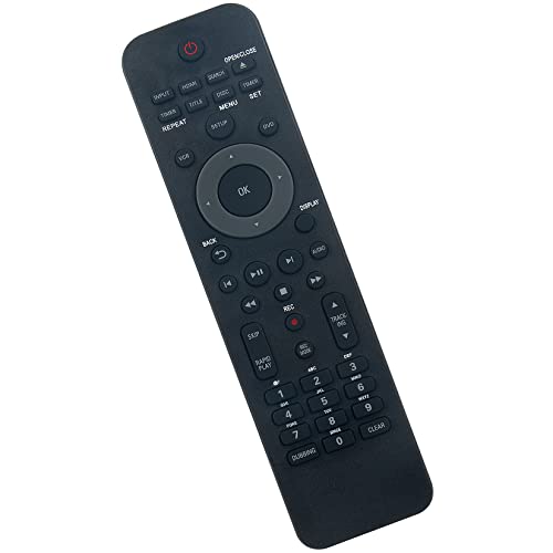 NC254 NC254UH Replacement Remote Control Applicable for Philips DVD/VCR Player DVDR3385V DVDR3385V/F7