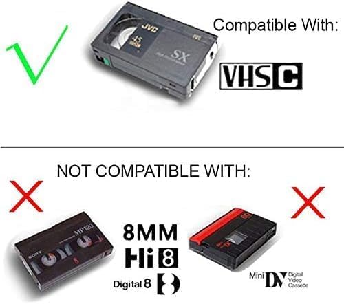 New Motorized VHS-C to VHS Cassette Adapter for SVHS Camcorders JVC RCA Panasonic (NOT Compatible with 8mm/MiniDV/Hi8 Tapes)