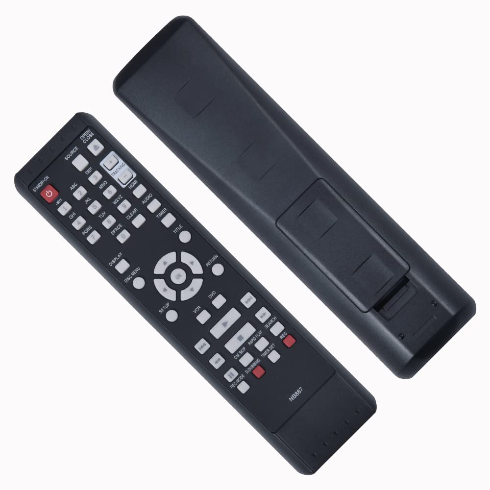 NB887 NB887UD Replacement Remote Control for Magnavox DVD VCR Combo Player ZV427MG9 RZV427MG9 ZV427MG9A RZV427MG9A MDR161V MDR161V/F7 NB887UH MDR161VF7 NB820