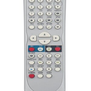 NB654 NB654UD Replace Remote Control fit for FUNAI DVD VCR Combo WV20V6 SV2000 PY90VG, Also Works for Pye Video PY90VG DVD Recorder with Video Cassette Recorder