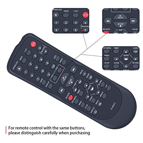 New SE-R0323 Replacement Remote Control Compatible for Toshiba DVD/VCR Combo Player SDV296 SD-V296 SDV296KU SD-V296KU