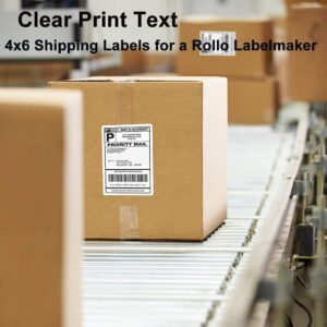 LotFancy 4x6 Direct Thermal Shipping Labels, 1000 Thermal Labels Fanfold with Perforated and Strong Adhesive, White Mailing Labels Compatible with Zebra, Rollo Thermal Printer