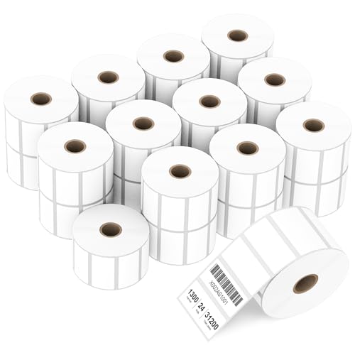 Anylabel Compatible 2" x 1" Direct Thermal Labels Replacement for Barcodes Postage Address Shipping Compatible with Rollo & Zebra Desktop Printers Adhesive & Perforated (24 Rolls, 1300 Labels/Roll)