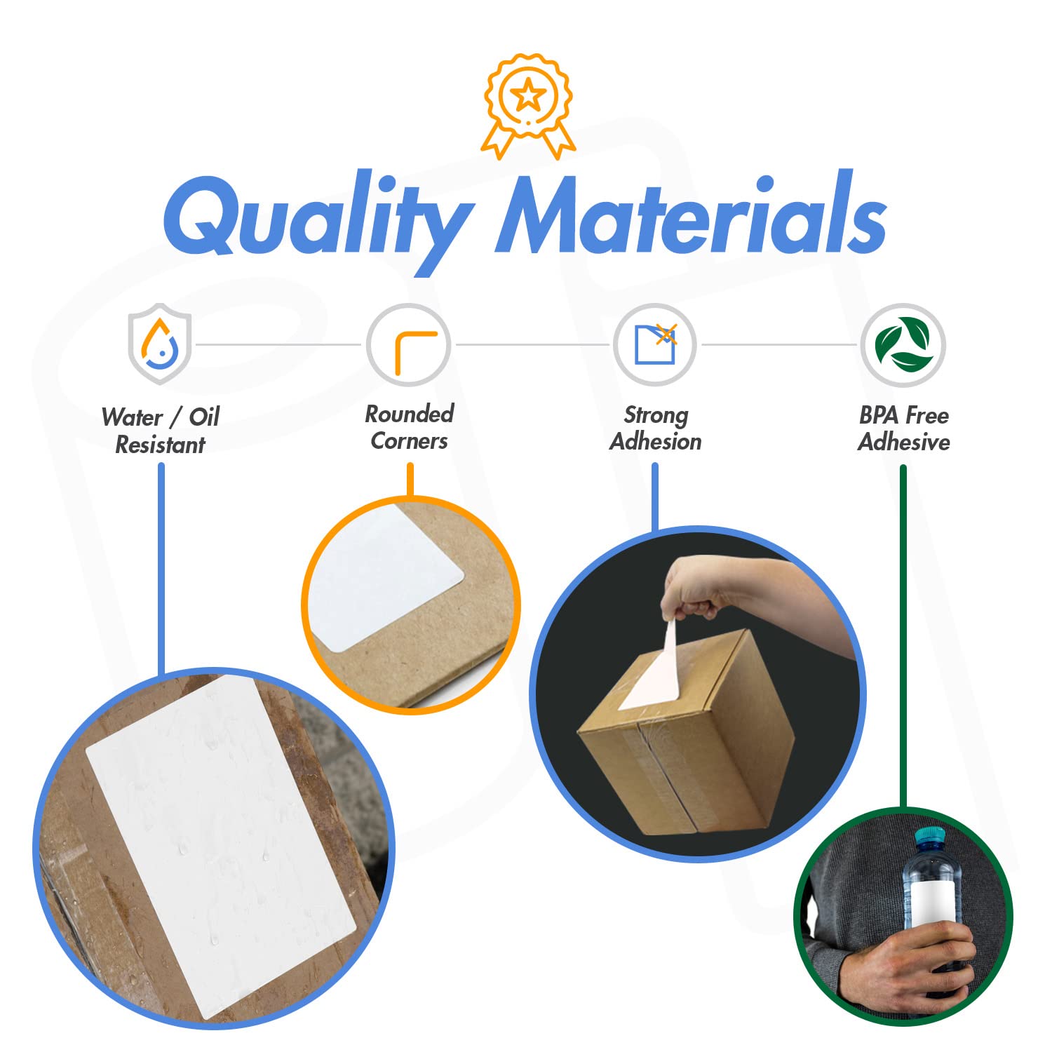 2" x 1" Direct Thermal Label - Compatible with Rollo Label Printer & Zebra Desktop Printers – 1” Core, Postage UPC Barcode Address Shipping Labels, Adhesive & Perforated - 25 Rolls, 1300/Roll