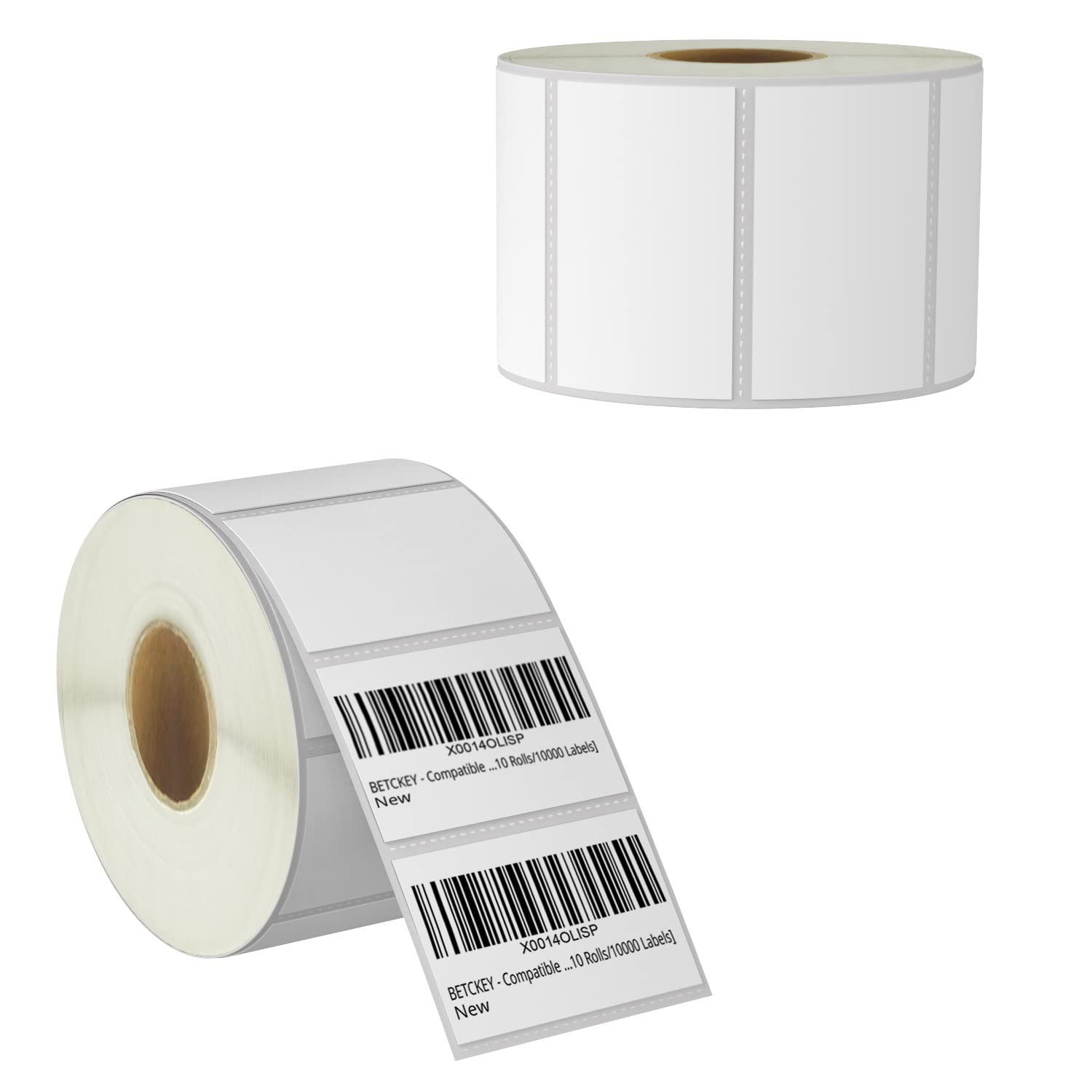 BETCKEY - 2.25" x 1.25" (57 mm x 32 mm) UPC Barcode & Multipurpose Labels Compatible with Zebra & Rollo Label Printer,Premium Adhesive & Perforated [2 Rolls, 2000 Labels]