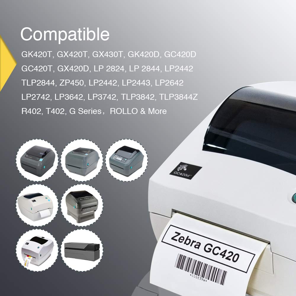 BETCKEY - 4" x 6" (102 mm x 152 mm) Shipping Labels Compatible with Zebra & Rollo Label Printer(not for dymo 4XL), Premium Adhesive & Perforated [12 Rolls, 3000 Labels]