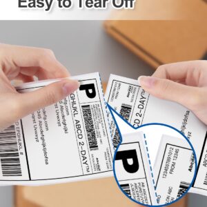 Thermal Labels, SWIFINT 4"x6" Direct Thermal Shipping Label, Perforated Fanfold Labels Compatible with Lable Printer MUNBYN, NELKO, IDPRT SP420, SP410, SWIFINT PL70E, Permanent Adhesive, Pack of 500