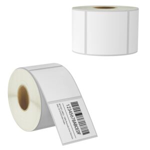 BETCKEY - 2" x 2" (51 mm x 51 mm) Square Labels Compatible with Zebra & Rollo Label Printer,Premium Adhesive & Perforated [2 Rolls, 1500 Labels]