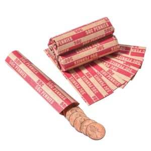 sumerfnt penny coin wrappers coin wrappers pennies only flat penny rolls wrappers 100 pcs