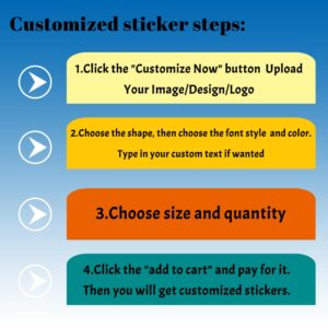 50-500pcs Custom Stickers for Business Logo Personalized Labels for Birthday Party Wedding, Customized Stickers for Thank You Business