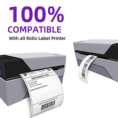 AveneMark 12 Rolls 2" x 1" Direct Thermal Labels for Barcodes Postage Address Shipping Labels Compatible with Rollo & Zebra Desktop Printers Adhesive - 1300 Labels/Roll