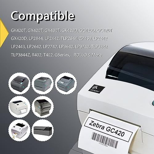 BETCKEY - 2" x 1" (51 mm x 25 mm) UPC Barcode & Address Labels Compatible with Zebra & Rollo Label Printer,Premium Adhesive & Perforated [6 Rolls, 7800 Labels]