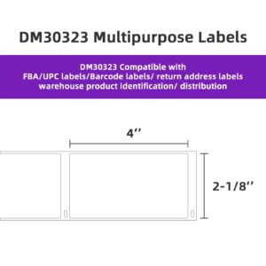 AveneMark 12 Rolls Compatible DYMO 30323 (2-1/8" x 4") Shipping Labels, Direct Thermal Address Shipping Postage Barcodes, Compatible with Rollo, DYMO 4XL & Zebra Desktop Printers (220 Labels/Roll)