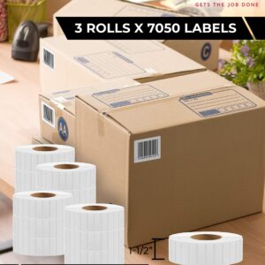 enKo (3 Rolls, 7,050 Labels) 1-1/2" x 1/2" Direct Thermal Label for Address Mailing and Shipping FBA FNSKU Labels