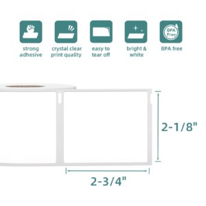 6400 Labels Replacement Compatible for DYMO 30258 2-1/8"x2-3/4" Multipurpose Return Address Labels, LabelChoice 16 Rolls Direct Thermal Labels Used with Rollo, DYMO 4XL Desktop Thermal Printers