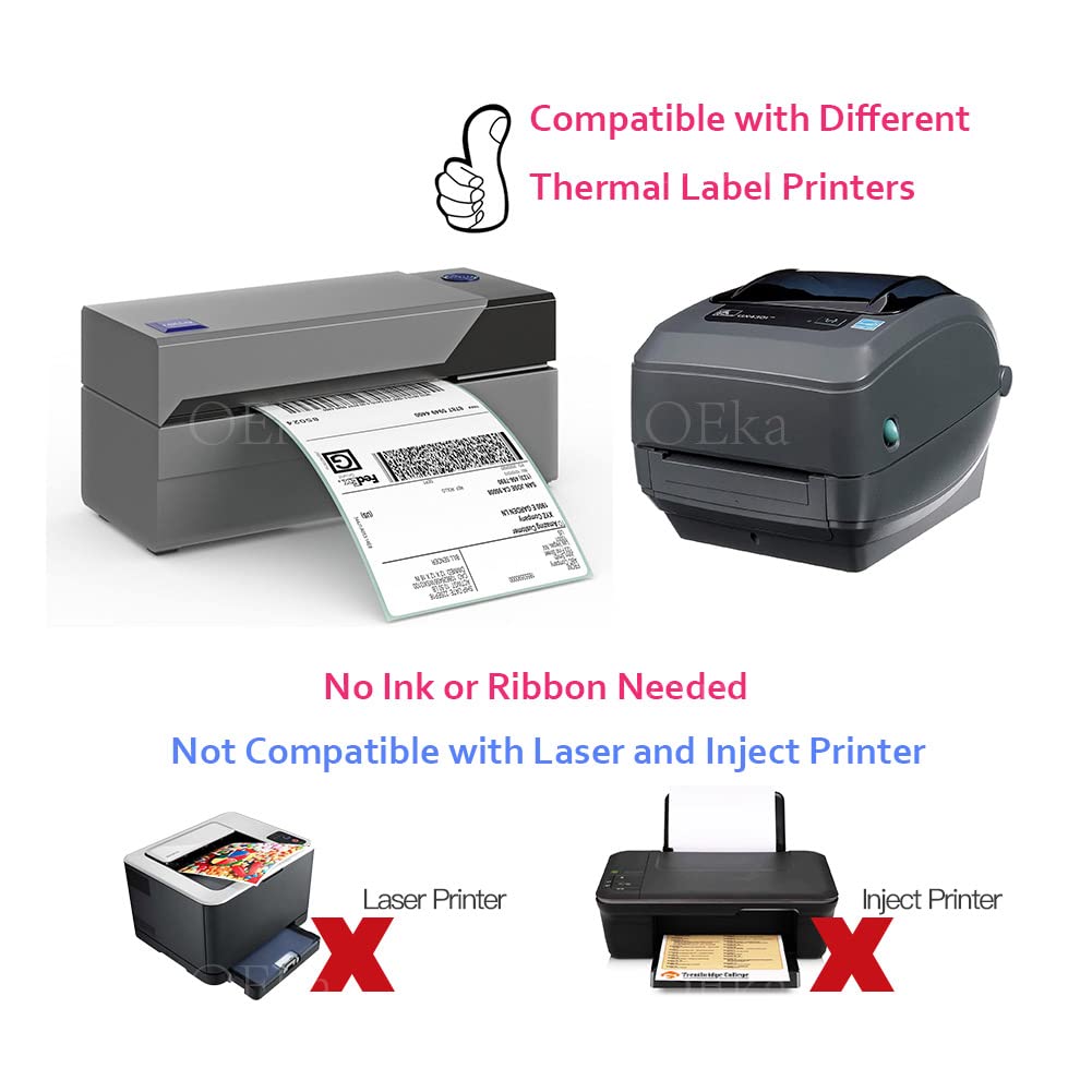 OEka 2.25" X 1.25” Direct Thermal Labels Barcode Address Labels 1000Pcs/Roll Compatible with Rollo & Zebra Desktop Printers (1 ROLL, Yellow)