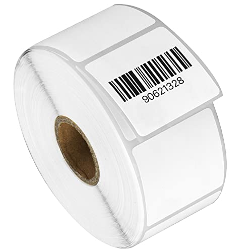 (4 Rolls, 900/Roll) 1.5” x 1.5” Direct Thermal Labels - 1” Core, Compatible with Rollo Label Printer & Zebra Desktop Printers - All Purpose QR Barcode Address Label - Adhesive Perforated