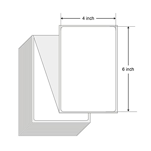 4x6 Thermal Labels, MakerKing Permanent Adhesive Postage Labels, Direct Thermal Shipping Label (2000 4x6 Fanfold Labels), Compatible with Rollo, MUNBYN, iDPRT, Polono, Zebra Thermal Label Printer