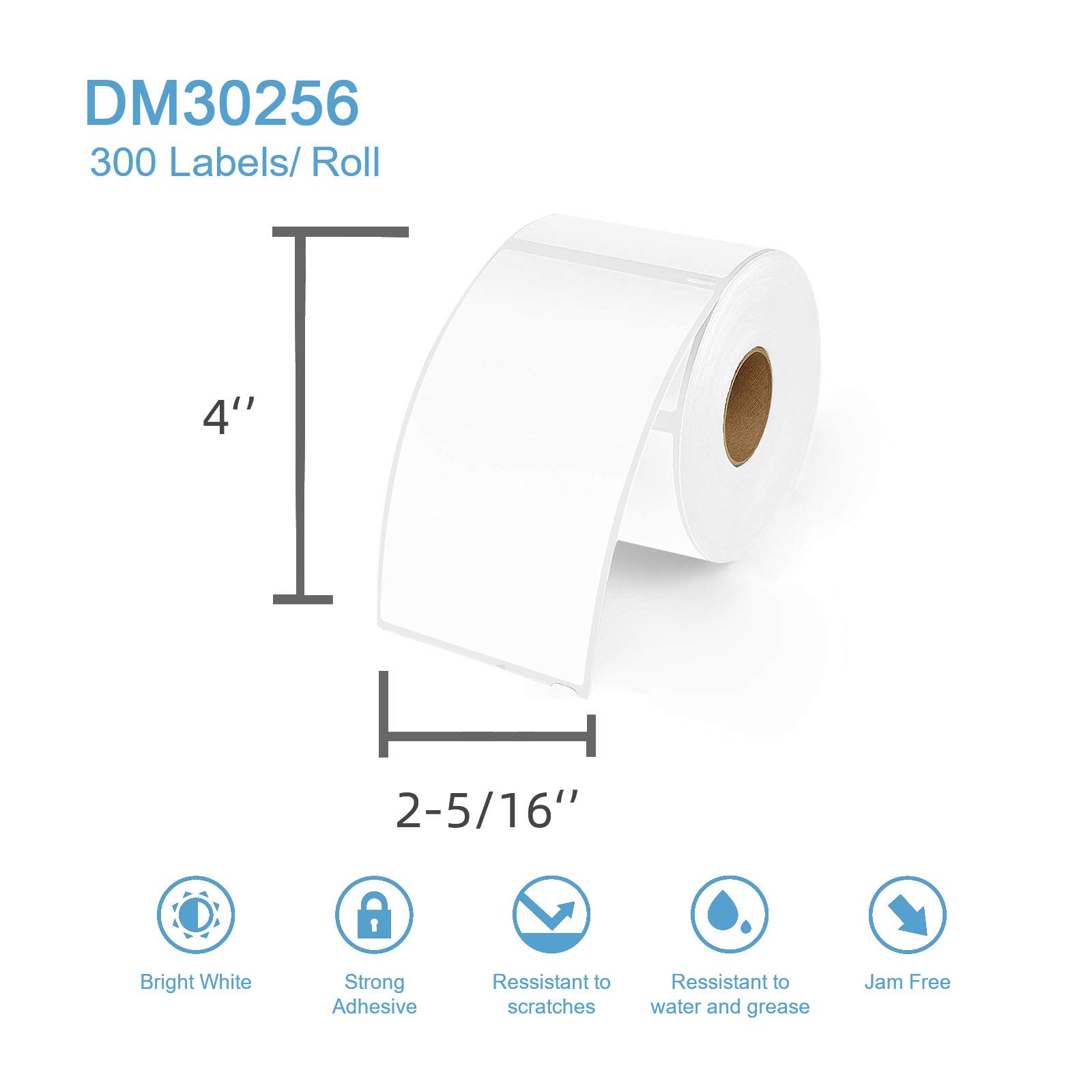 Labelebal 12 Rolls Compatible 2-5/16" x 4"(59 mm x 101 mm) Direct Thermal Labels Replacement for DYMO 30256 Postage Address Shipping Compatible for DYMO & Rollo & Zebra Printer (300 Labels/Roll)