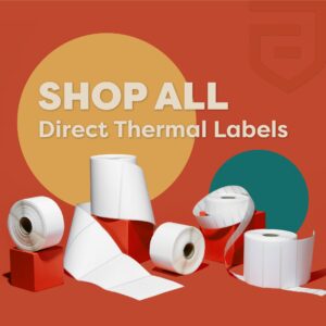 Aegis Adhesives - 3” X 1.5” Direct Thermal Labels for Shipping & Postage, Perforated & Compatible with Rollo, Zebra, & Other Desktop Label Printers (10 Rolls, 900/Roll)