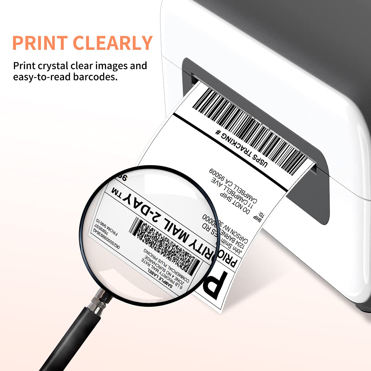 Phomemo 4x6 Thermal Label, Shipping Labels 4x6, Thermal Printer Labels, Fan-Fold Label, Permanent Adhesive, Commercial Grade, 500 Labels