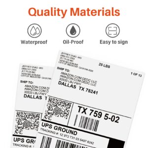 K Comer 4x6 Thermal Shipping Labels (2 Stacks, 1000 Printer Labels) Stickers Printable,Waterproof,Self Adhesive,Mailing Address Labels for Packages Compatible with K Comer MUNBYN, Rollo