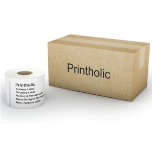 Printholic Compatible Direct Thermal Labels Replacement for DYMO 30256 (2-5/16" x 4") 12 Rolls Shipping Labels - Use with Labelwriter 450, 450 Turbo, 4XL, Rollo & Zebra Printers - 300 Labels/Roll