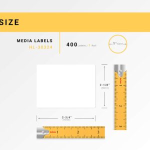 HOUSELABELS Compatible DYMO 30324 Media Labels (2-1/8" x 2-3/4") Compatible with Rollo, Some DYMO LW Printers, 6 Rolls /2400 Labels