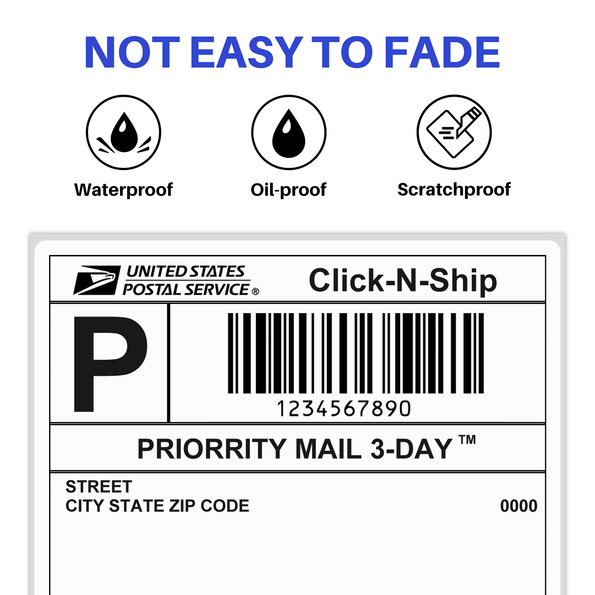 ESSENTIAL Fanfold 4" X 6" Direct Thermal Shipping Labels with Perforations, 5000 Labels, Permanent Adhesive - Compatible with Rollo & Zebra Printer