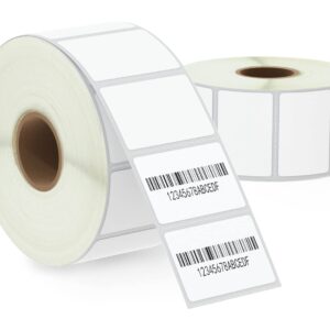 BETCKEY - 1.5" x 1" (38 mm x 25 mm) All Purpose & Address Labels Compatible with Zebra & Rollo Label Printer,Premium Adhesive & Perforated [2 Rolls, 2600 Labels]