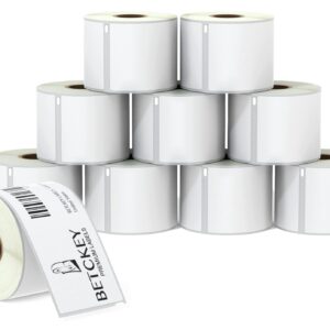 BETCKEY - Compatible DYMO 99019 (2-5/16" x 7-1/2") Large Lever Arch File Labels, Compatible with DYMO Labelwriter 450, 4XL, Rollo & Zebra Desktop Printers [10 Rolls/1500 Labels]