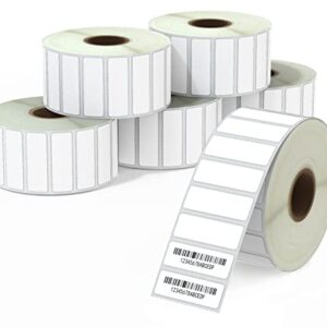 BETCKEY - 1.5" x 0.5" (38 mm x 13 mm) File Folder & Address Labels Compatible with Zebra & Rollo Label Printer,Premium Adhesive & Perforated [6 Rolls, 14100 Labels]