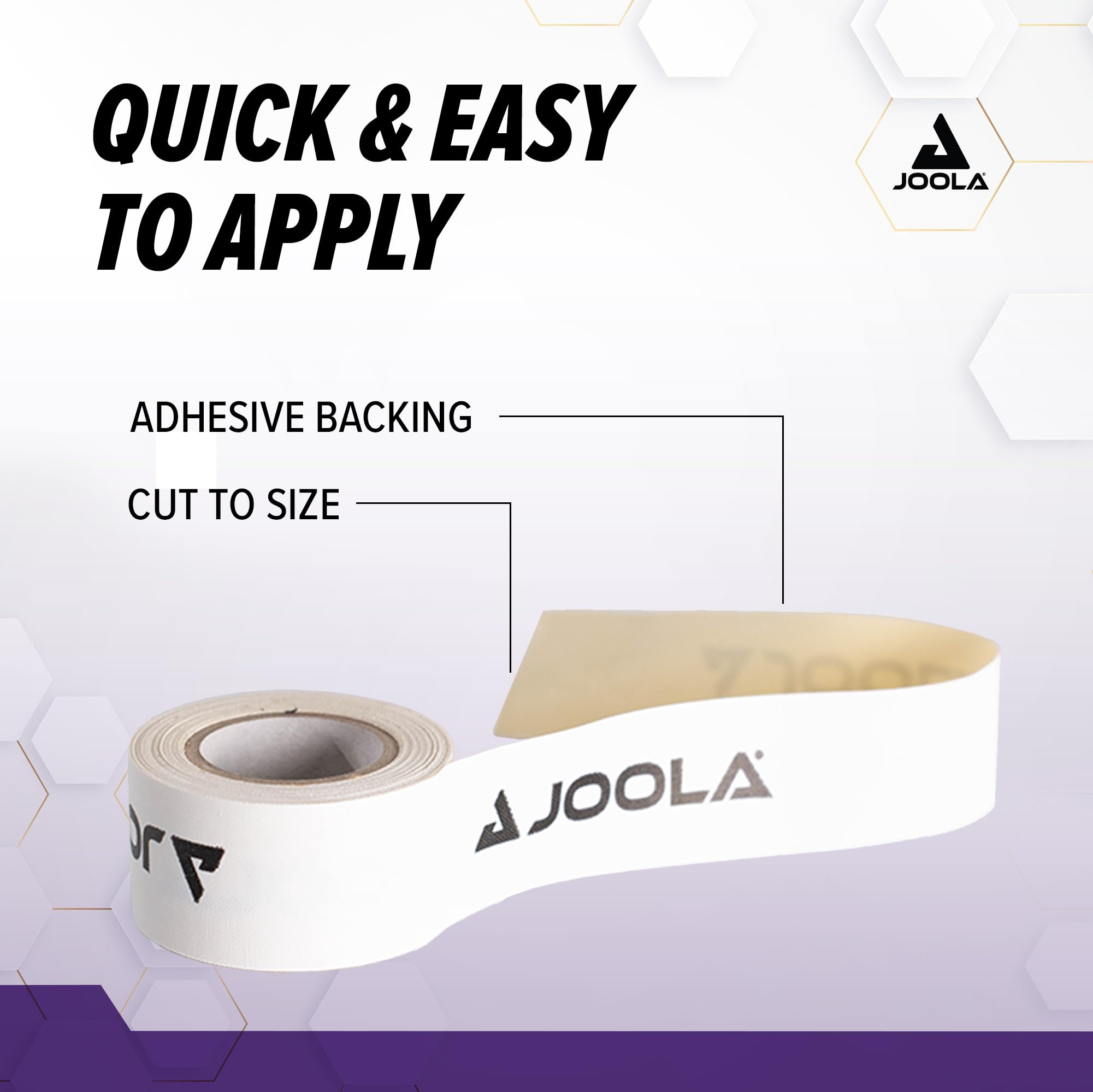 JOOLA Pickleball Paddle Edge Tape - Protects Edge Guard & Covers Lead Tape for Pickleball Paddles - White, Fits Any Brand & Most Sizes of Pickleball Rackets - 5 Meter Extra Long Roll for 6 Racquettes