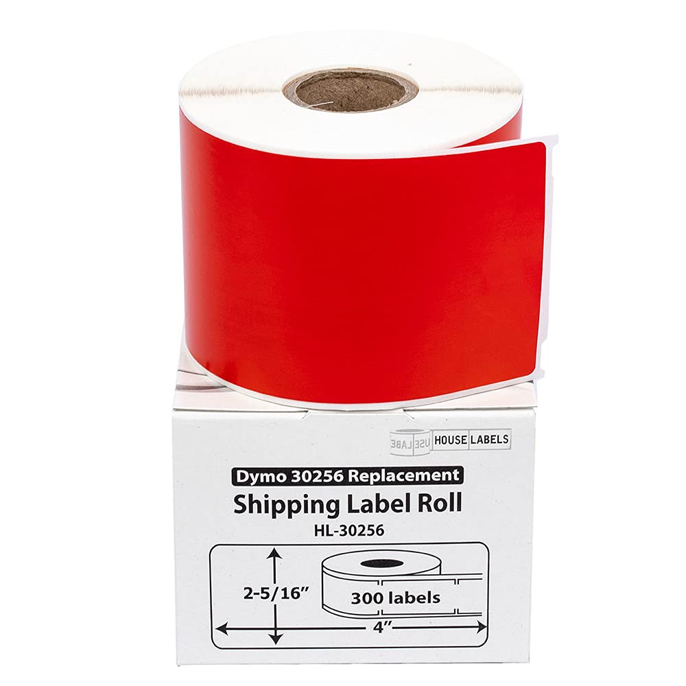 HOUSELABELS Compatible DYMO 30256 RED, Yellow, Green Shipping Labels (2-5/16" x 4"), Strong Permanent Adhesive, Compatible with DYMO LW 450, 4XL, Rollo & Zebra Desktop Printers, 3 Rolls /900 Labels