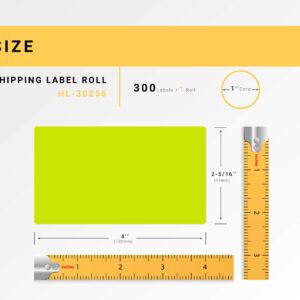 HOUSELABELS Compatible DYMO 30256 RED, Yellow, Green Shipping Labels (2-5/16" x 4"), Strong Permanent Adhesive, Compatible with DYMO LW 450, 4XL, Rollo & Zebra Desktop Printers, 3 Rolls /900 Labels