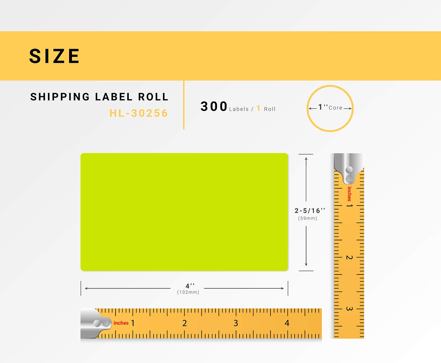 HOUSELABELS Compatible DYMO 30256 RED, Yellow, Green Shipping Labels (2-5/16" x 4"), Strong Permanent Adhesive, Compatible with DYMO LW 450, 4XL, Rollo & Zebra Desktop Printers, 3 Rolls /900 Labels