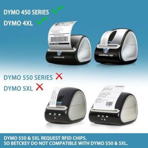 BETCKEY - Compatible DYMO 30323 (2-1/8" x 4") Shipping/Name Badge Labels, Strong Adhesive & Perforated, Compatible with DYMO Labelwriter 450, 4XL, Rollo & Zebra Desktop Printers [16 Rolls/3840 Labels]