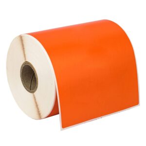 HOUSELABELS 4" x 6" Red, Orange, Green, Yellow, Blue Shipping Labels on 1" Core Compatible with Zebra and Rollo Printers, 5 Rolls / 250 Labels per Roll