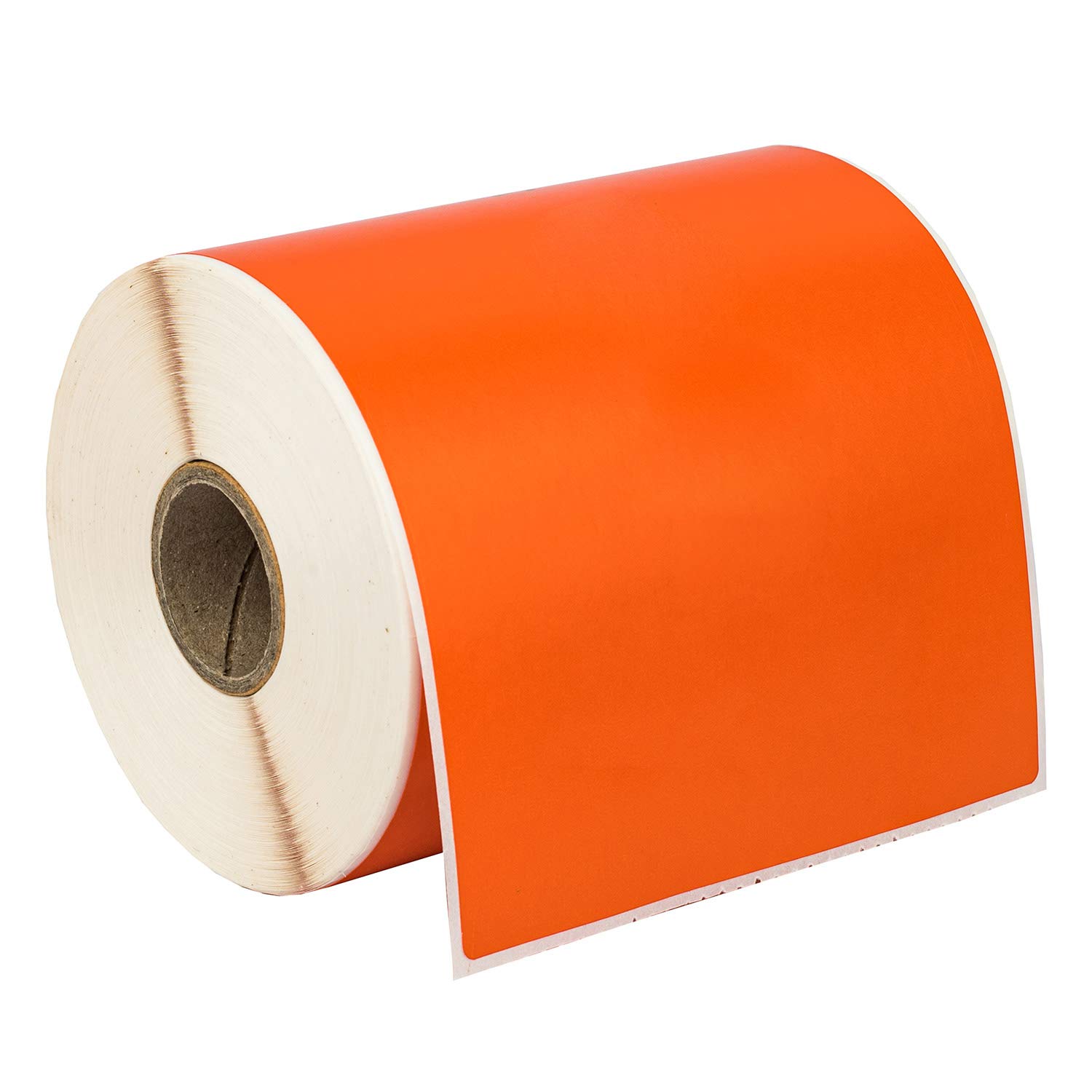 HOUSELABELS 4" x 6" Red, Orange, Green, Yellow, Blue Shipping Labels on 1" Core Compatible with Zebra and Rollo Printers, 5 Rolls / 250 Labels per Roll