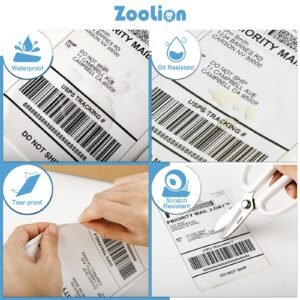 Thermal Labels 4" x 6", 2.42 lb, 1 Ream, 500 Sheets, White, D520BT Paper Compatible with Zoolion DYMO MUNBYN Omezizy Rollo JADENS Phomemo and Other 4x6 Shipping Label Printers.