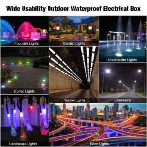 Junction Box Outdoor Waterproof Electrical Box, 2 Way Plug Line Plastic External Junction Box, M25 Waterproof Electrical Box, Electric Power Cord Boxes Suitable for Outdoor Lights, Landscape Lighting