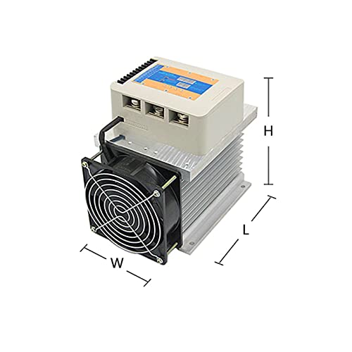 ILAME Three-Phase Power Regulator High-Power Load Voltage Regulation SCR Thyristor Power Controller (Color : with Heat Sink Fan, Size : 270A(66KW))