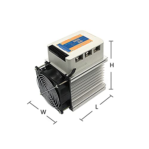 ILAME Three-Phase Power Regulator High-Power Load Voltage Regulation SCR Thyristor Power Controller (Color : with Heat Sink Fan, Size : 270A(66KW))