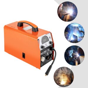 270A Portable Welding Machine, MIG/ARC/Lift TIG 3 In 1 Gas Welder Machine, 110/220V Dual Voltage Gas Welder, Flux Core Welder Inverter (270A, Orange)