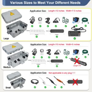 Outdoor Electrical Box,IP54 Waterproof Extension Cord Cover Weatherproof, Outdoor Outlet Covers Protect Outlet, Plug,Power Strip, Socket,Surge Holiday Light Extended Line,Grey