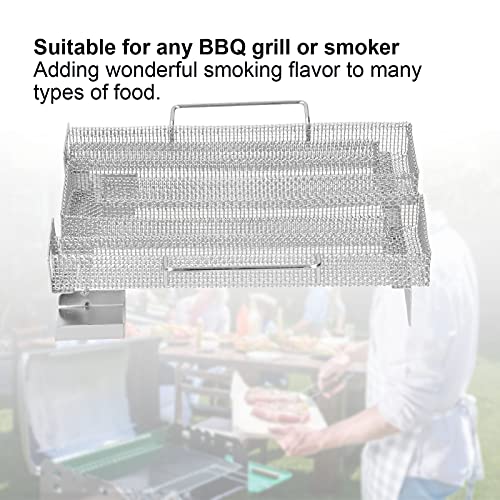 AUNMAS Cold Smoke Generator for Cold Smoke Generator, Smoker Tray BBQ High M Shaped Cold Smoke Generator Barbecue Net BBQ Smoker Grill for Cold Hot Smoking Cheese Pork