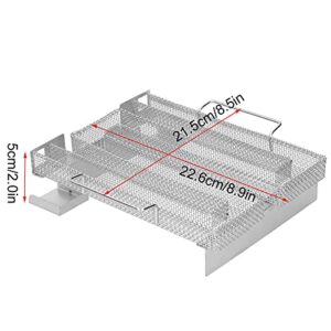 AUNMAS Cold Smoke Generator for Cold Smoke Generator, Smoker Tray BBQ High M Shaped Cold Smoke Generator Barbecue Net BBQ Smoker Grill for Cold Hot Smoking Cheese Pork