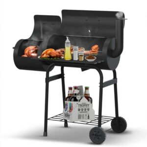 Charcoal grills gas grill weber grill Charcoal Grill Barbecue Oven with Side Fire Box and Offset Smoker, BBQ Outdoor Picnic, Camping, Patio Backyard Cooking