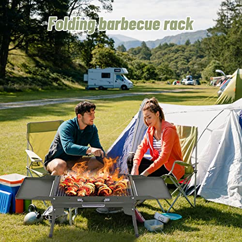 Barbecue Grill, Charcoal Grill, Portable BBQ Griddle, Compact Foldable Grill, Camping Smoker Grill, Outdoor Cooking for Travel, Barbecue Camping, Picnic, Patio, Hiking