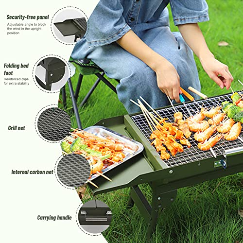 Barbecue Grill, Charcoal Grill, Portable BBQ Griddle, Compact Foldable Grill, Camping Smoker Grill, Outdoor Cooking for Travel, Barbecue Camping, Picnic, Patio, Hiking